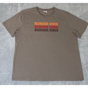 Burger King Crew Tshirt Size 3XL Brown Logo Uniform Whopper BK